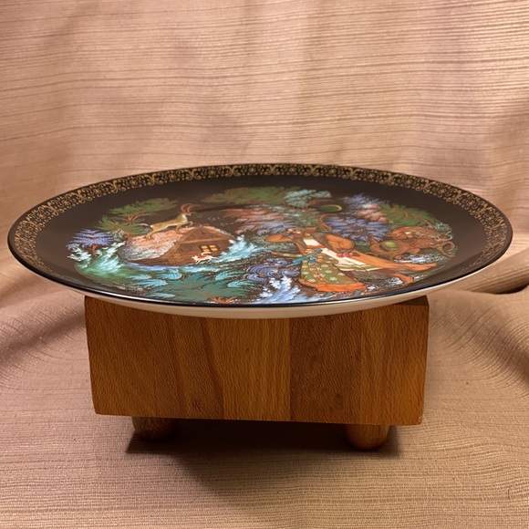 Palekh fairy tale plate made in USSR 1990 numbered - Picture 15 of 16